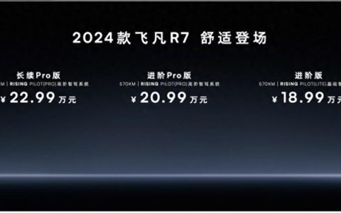 飞凡R7/F7双车新款上市 重塑20万级市场格局