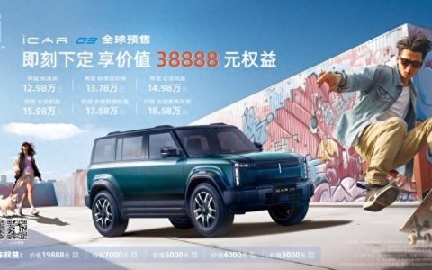 12.98万元起！“潮盒电动SUV”iCAR 03开启全球预售