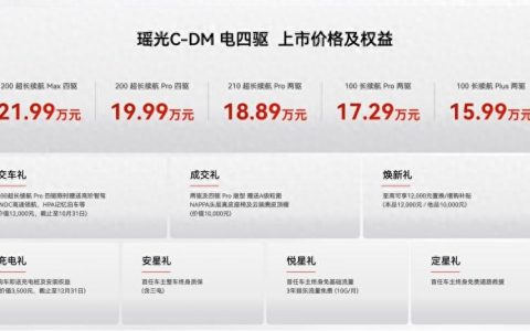 “豹”力来袭 瑶光C-DM电四驱19.99万元起售