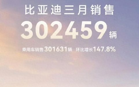 中国销冠 比亚迪2025年1月销售30万台