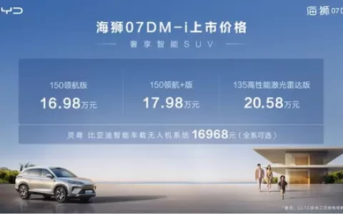 最强奶爸车来了！比亚迪海狮07DM-i 上市16.98万元起售
