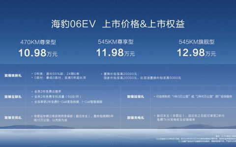 比亚迪海豹06EV上市，10.98万元起售开启潮美质选轿跑新时代