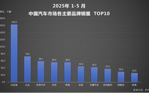 比亚迪汽车1-5月再夺销冠 海外增长超112%