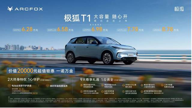 6.28万起,精品纯电超值之选极狐T1上市开启交付
