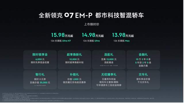 质价比拉满！全新领克07 EM-P惊喜上市