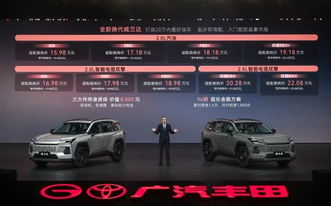 丰田史上最好油车！全新换代威兰达15.98万起售