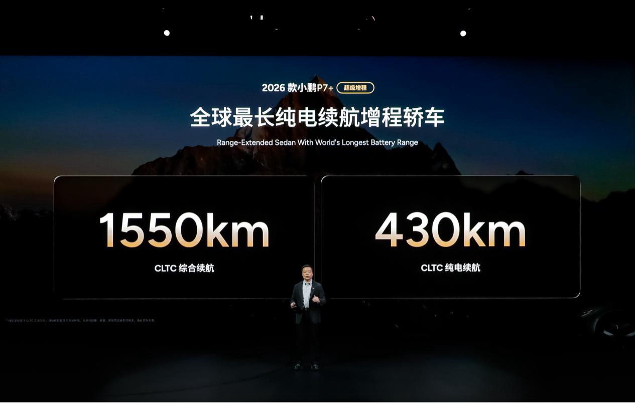 小鹏全球新品发布会上市多款新车，2026款小鹏P7+售价18.68万起