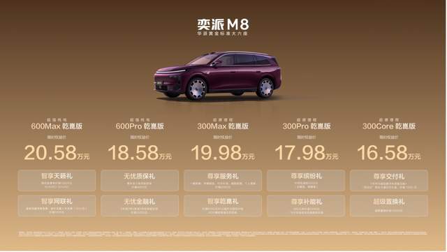 全系满配华为乾崑六件套，东风奕派M8限时权益价16.58万起