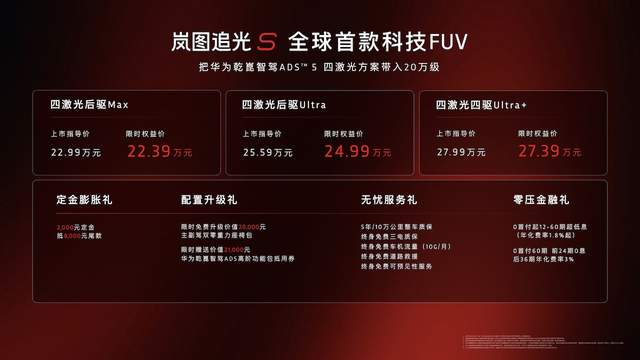 岚图追光S上市 权益后售价22.39万元起